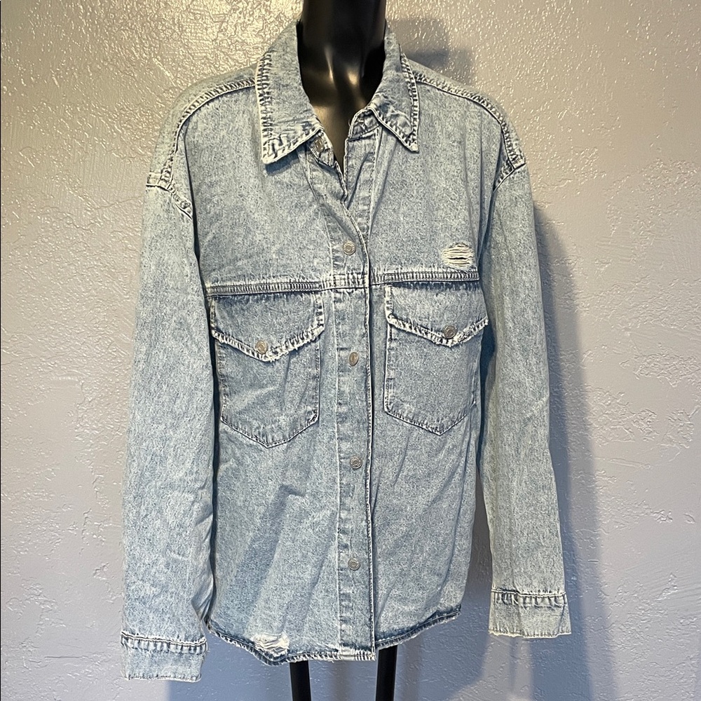 Distressed Blue Denim Jacket